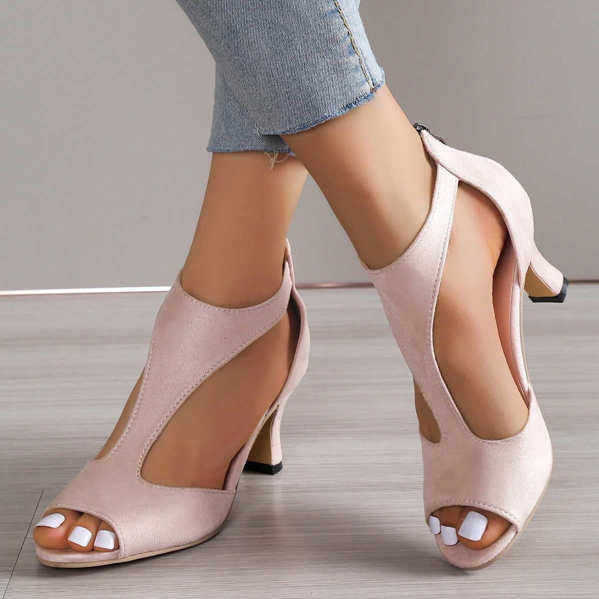 Women's Elegant Peep-Toe High Heels