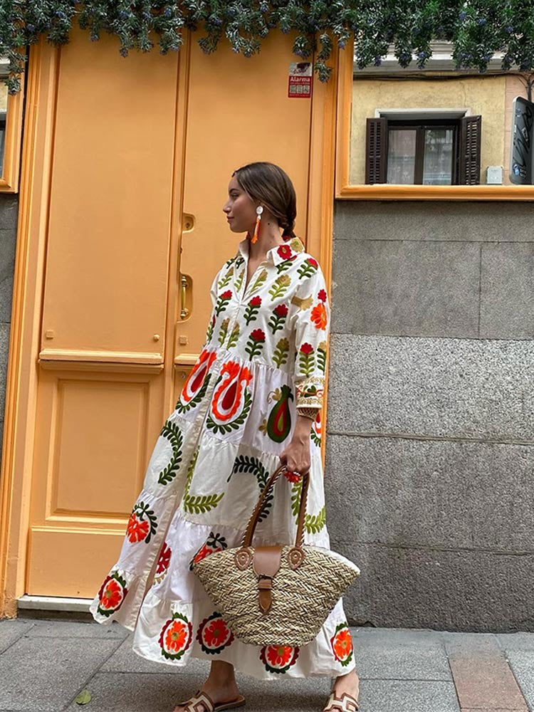 Women's Flowy Boho Maxi Dress