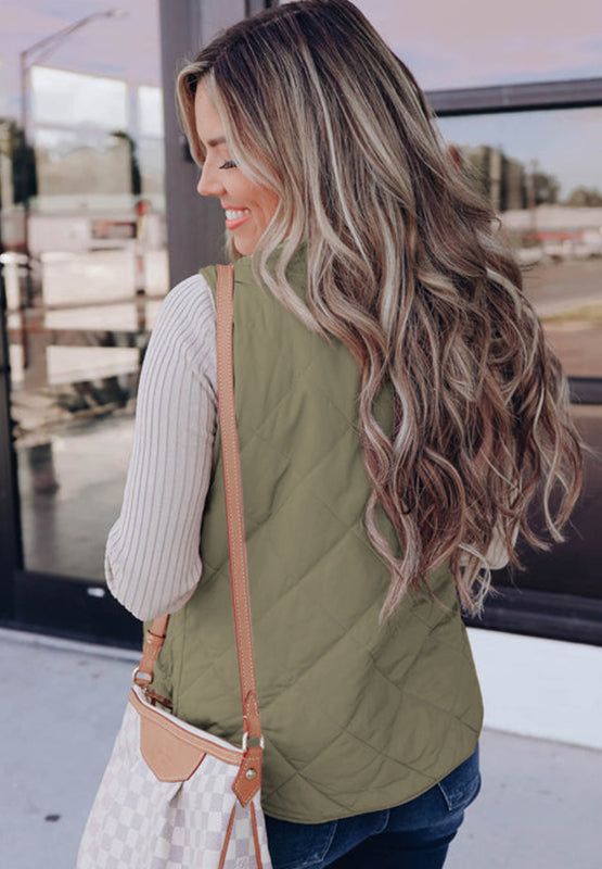 Women's Reversible Quilted Fleece Vest