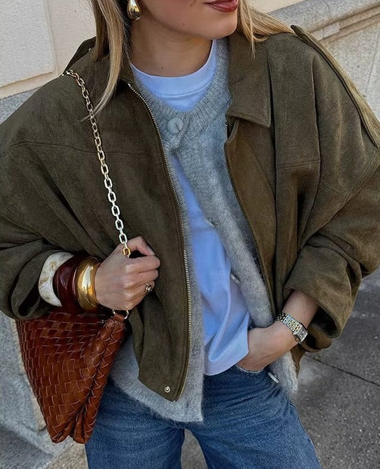 Women's Oversized Zip Jacket