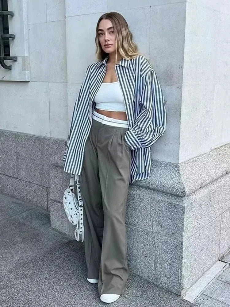 Women's High-Waisted Wide Leg Pants