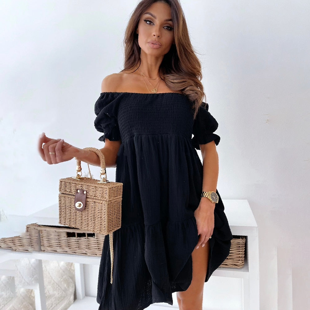 Off-The-Shoulder Summer Dress For Women