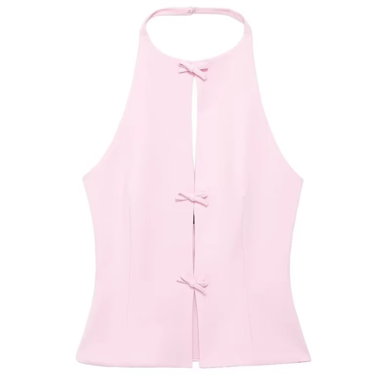 Women's Bow Detail Halter Top