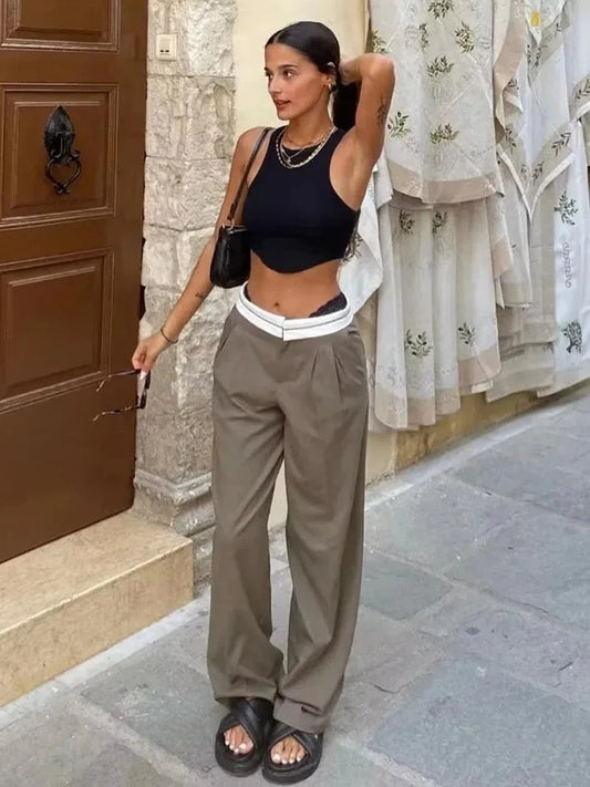 Women's High-Waisted Wide Leg Pants