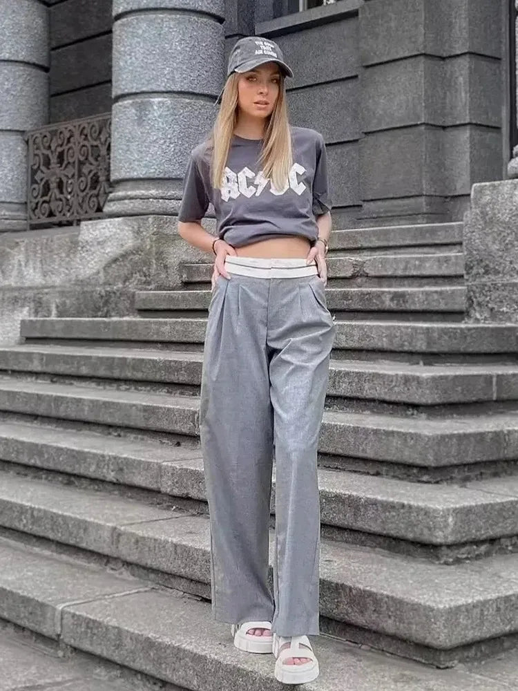 Women's High-Waisted Wide Leg Pants