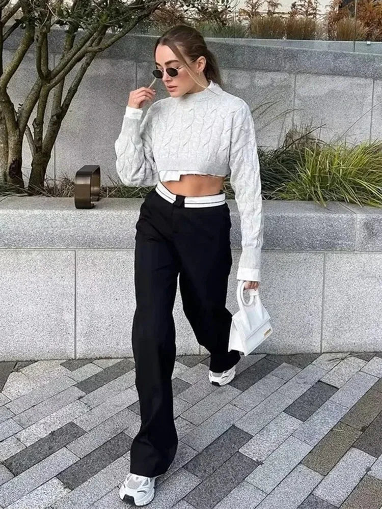 Women's High-Waisted Wide Leg Pants