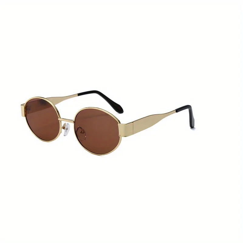 Women's Oval Metal Frame Sunglasses
