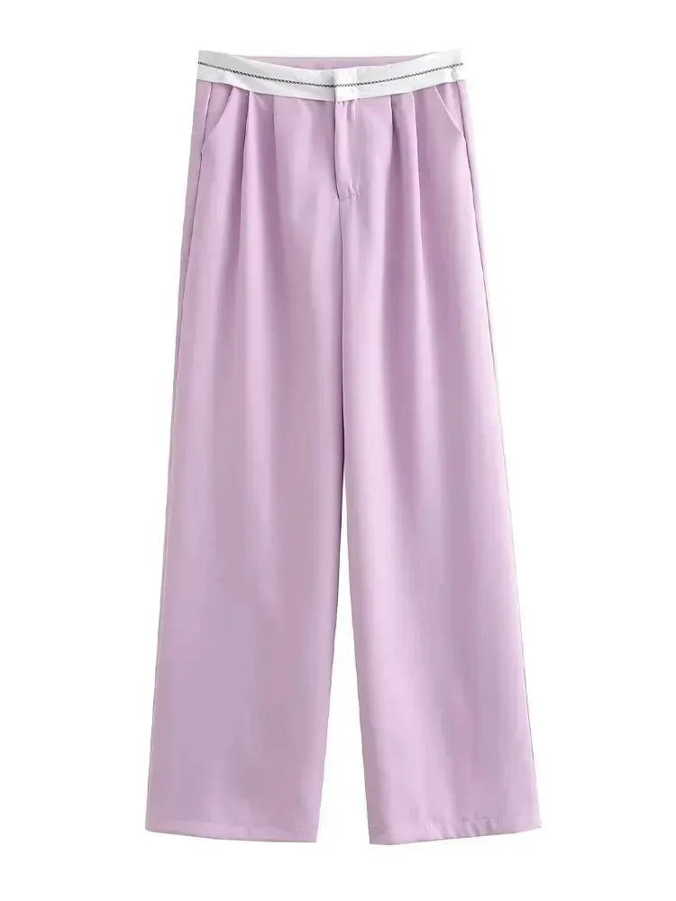 Women's High-Waisted Wide Leg Pants