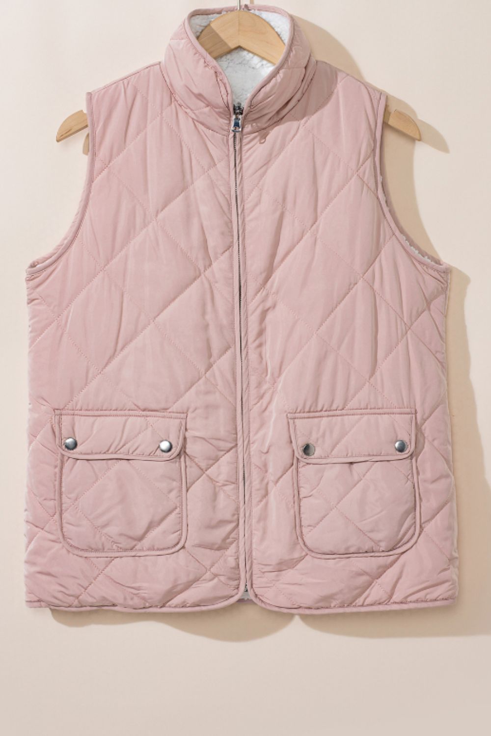 Women's Reversible Quilted Fleece Vest