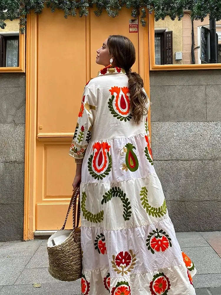 Women's Flowy Boho Maxi Dress